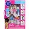 Barbie: Fabric Fashions Paper Dolls - Design Playset, 4 Dolls & Stands, Mix & Match Adhesive Outfits, Stickers-Gems-Ribbon, Storage Package, Kids 3+